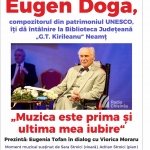 Întâlnire cu Eugen Doga la Biblioteca Județeană „G.T. Kirileanu“ Neamț