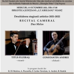 Recital „DUO MELOS” în deschiderea stagiunii muzicale