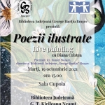 Poezii ilustrate Live painting, cu Diana Cristea la Biblioteca Județeană