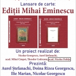 Lansare Ediții Eminescu, la Biblioteca Județeană