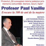 Evocarea profesorului Paul Vasiliu, la Biblioteca Județeană „G.T. Kirileanu“ Neamț