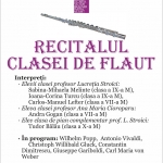 Recitalul clasei de flaut a Liceului de Arte, la Biblioteca Județeană