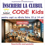 Înscrieri la clubul CODE Kids de la Biblioteca Județeană